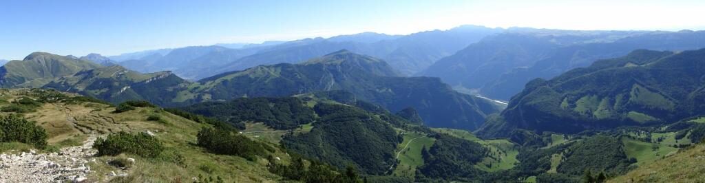 Panorama of the Trentino mountains above Avio